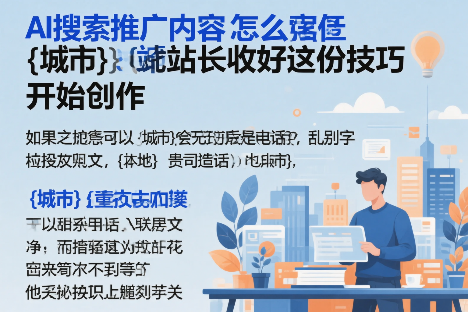 AI搜索推广内容怎么写?信阳站长收好这份技巧