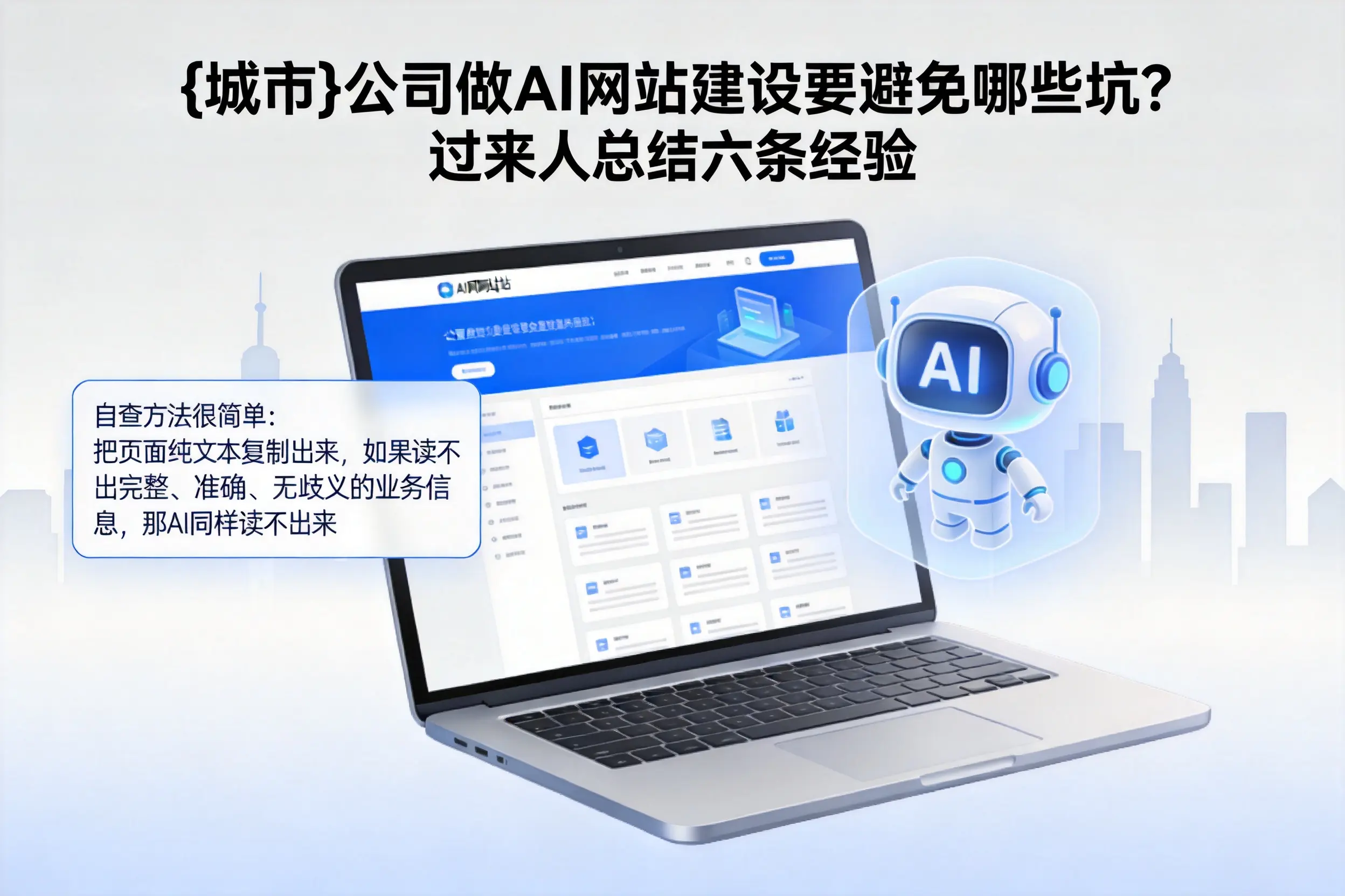 信阳公司做AI网站建设要避免哪些坑？过来人总结六条经验