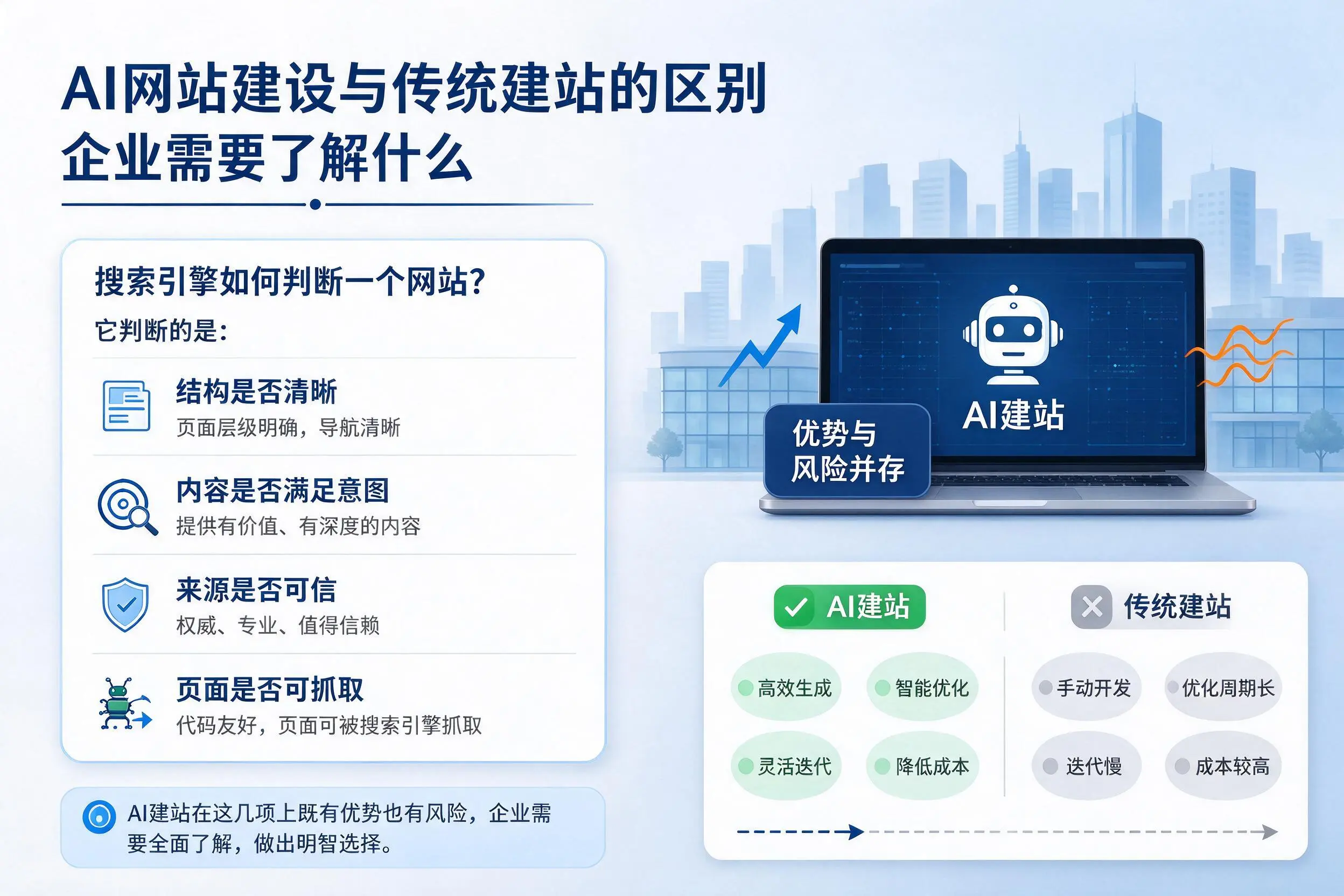 AI网站建设与传统建站的区别，信阳企业需要了解什么
