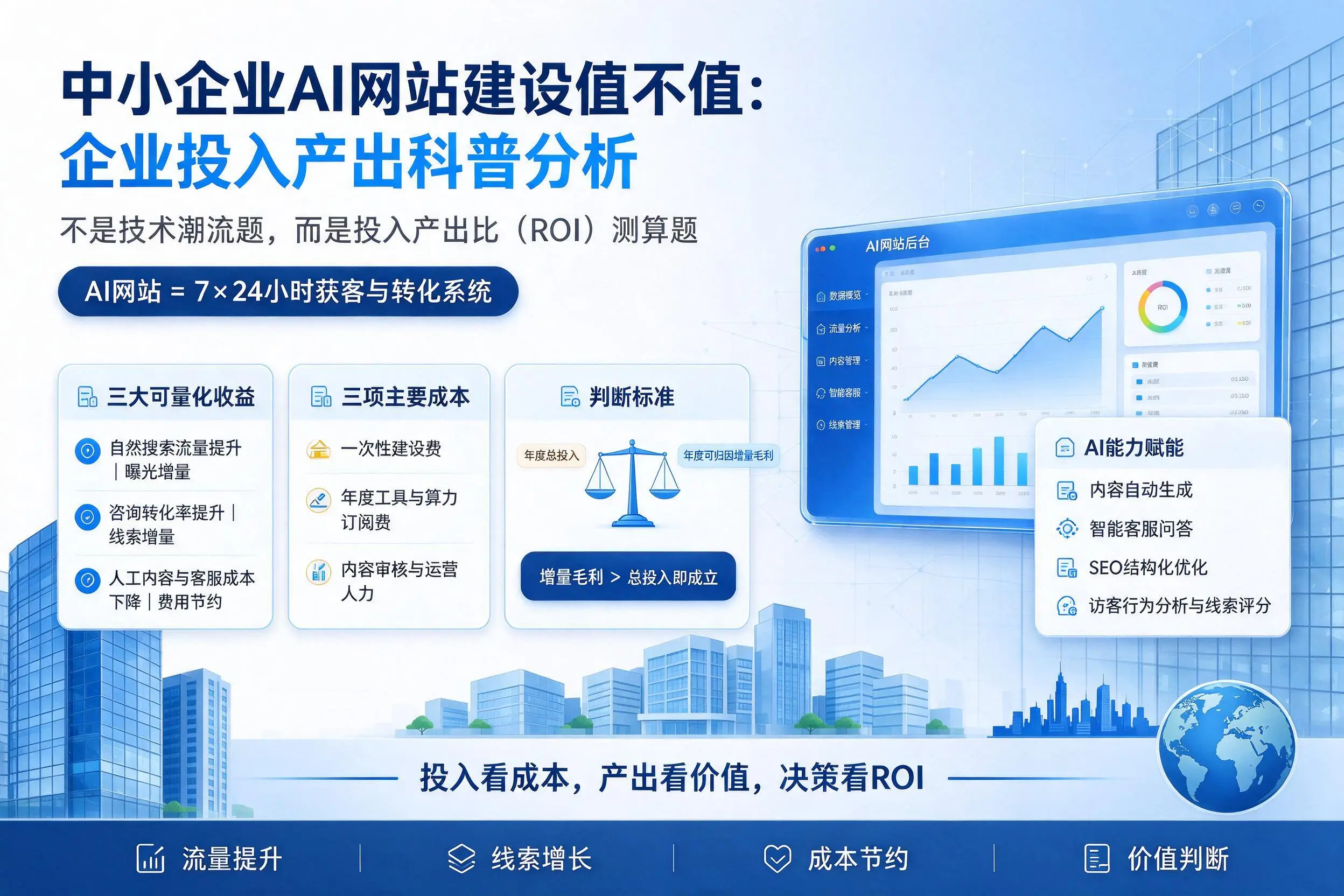 中小企业AI网站建设值不值：信阳企业投入产出科普分析