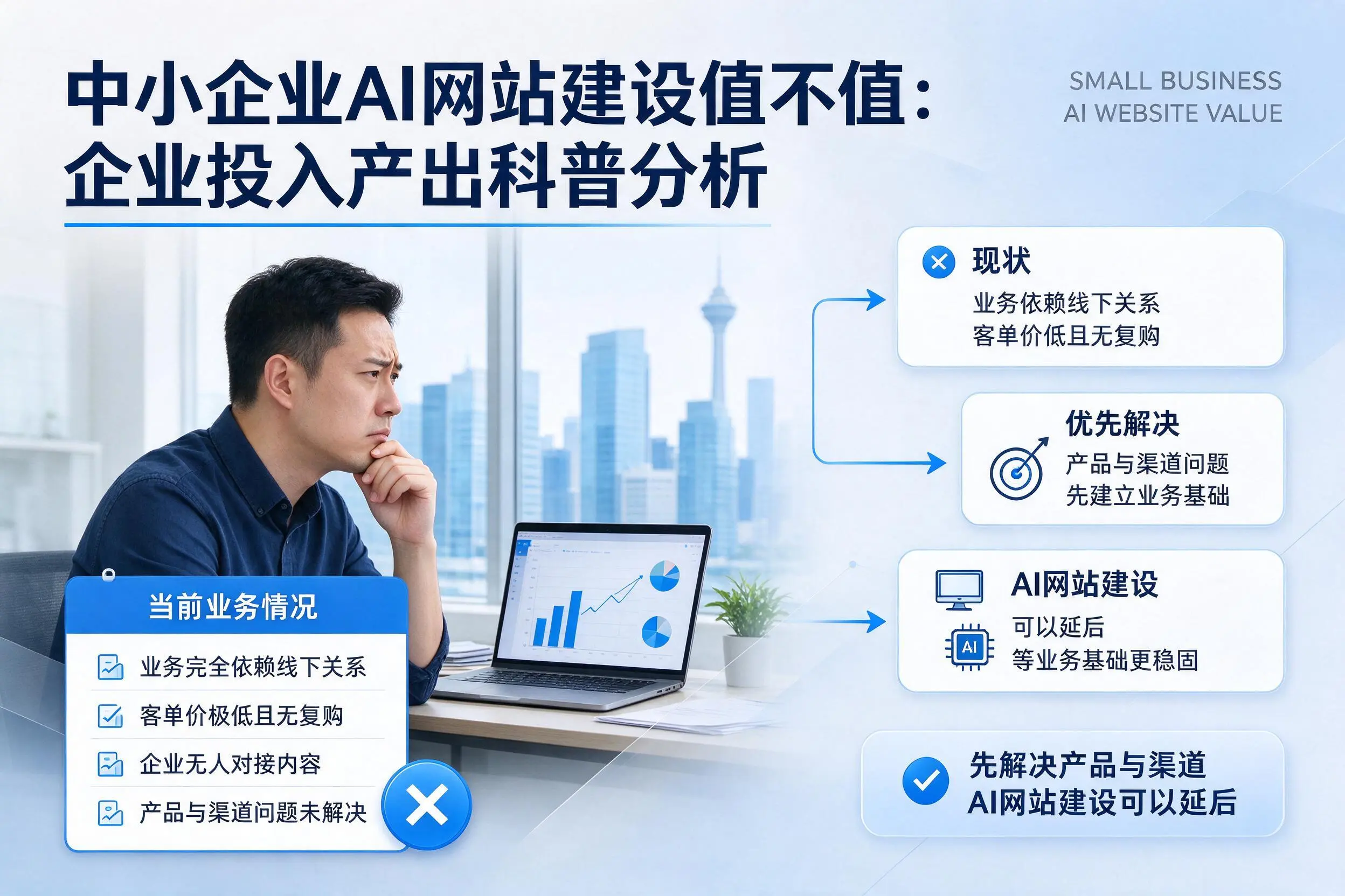 中小企业AI网站建设值不值：信阳企业投入产出科普分析