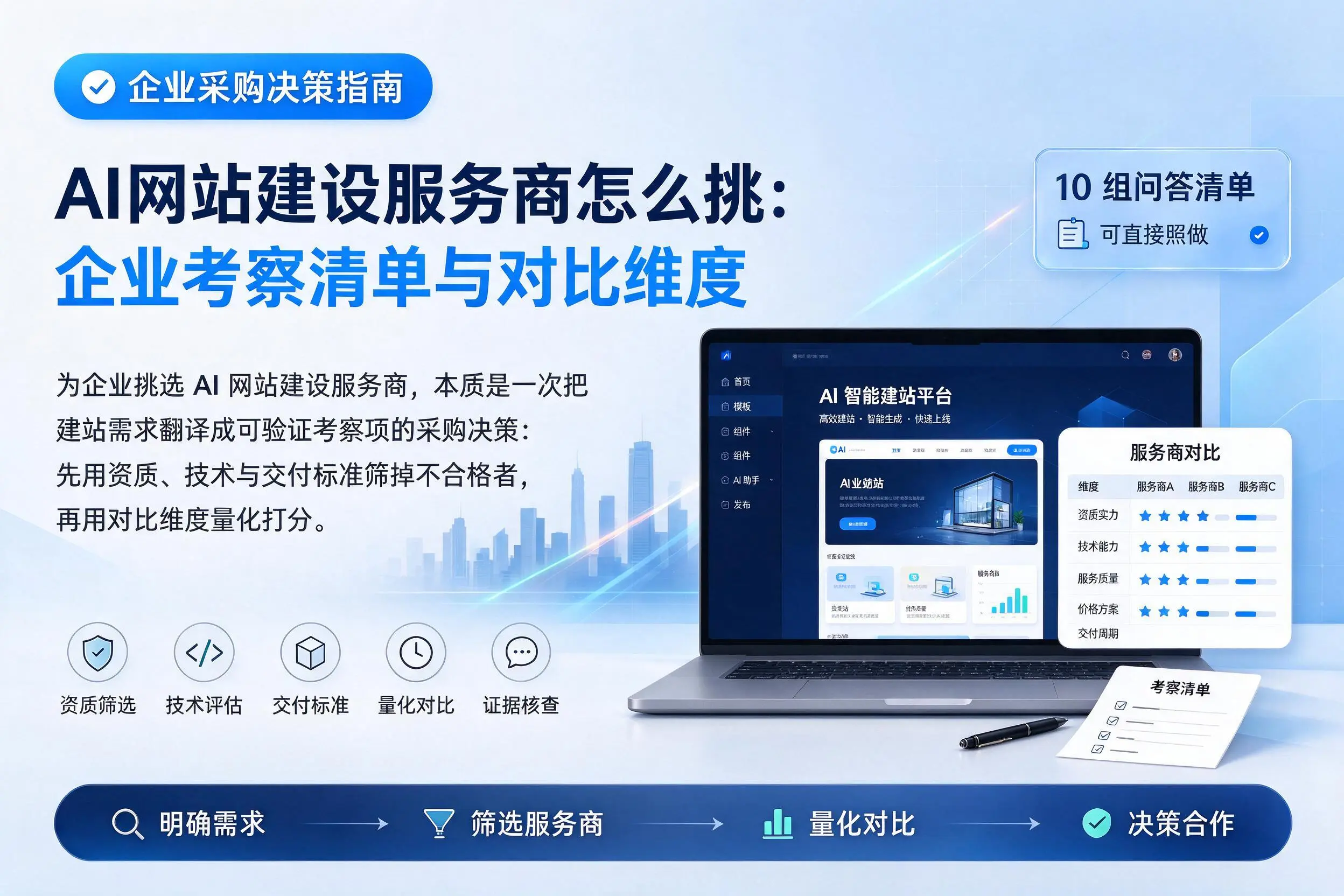 AI网站建设服务商怎么挑:信阳企业考察清单与对比维度