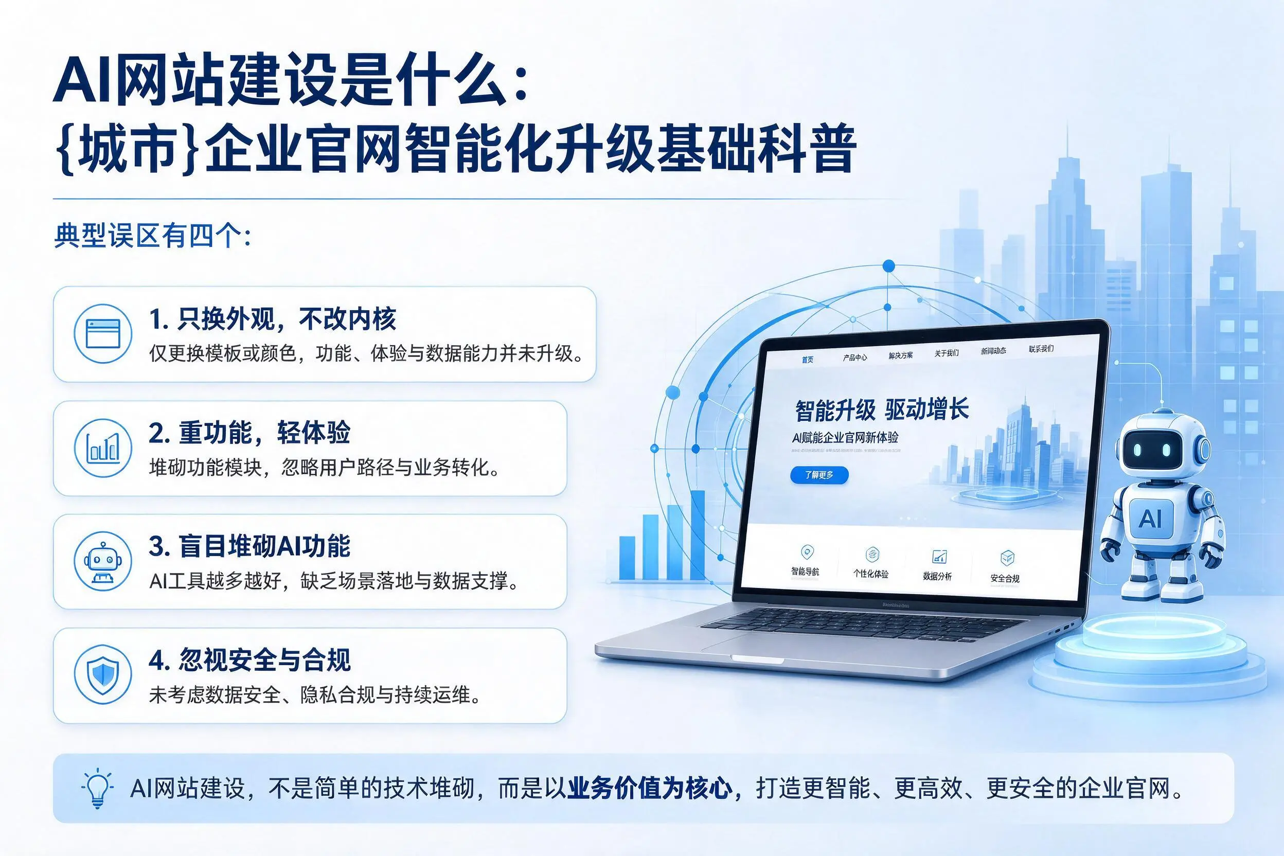 AI网站建设是什么:信阳企业官网智能化升级基础科普