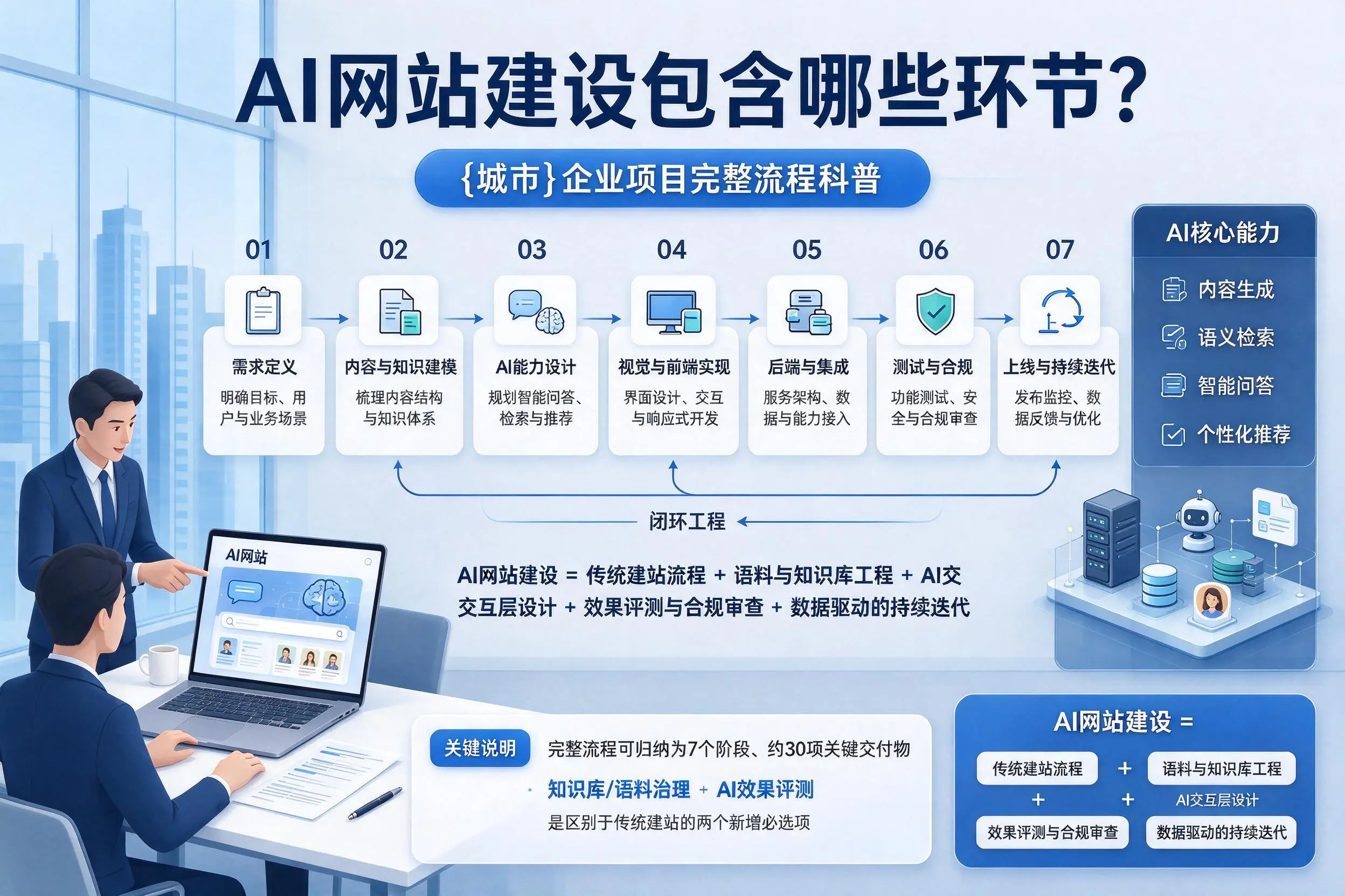 AI网站建设包含哪些环节?信阳企业项目完整流程科普