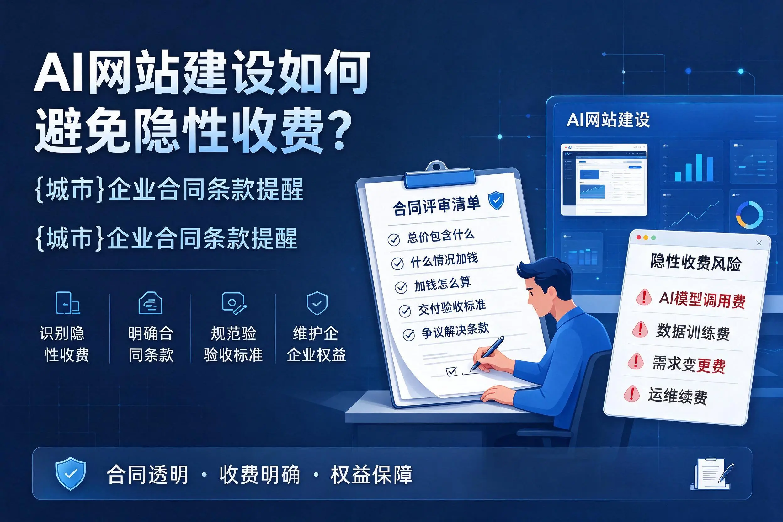 AI网站建设如何避免隐性收费?信阳企业合同条款提醒
