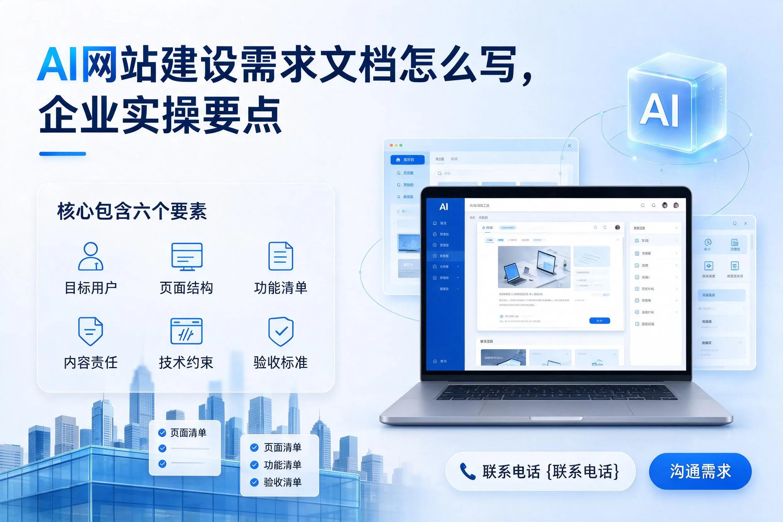 AI网站建设需求文档怎么写,信阳企业实操要点